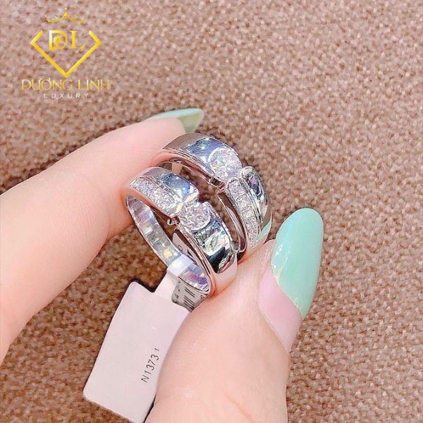 Nhẫn Cưới Cặp Kim Cương – N1373